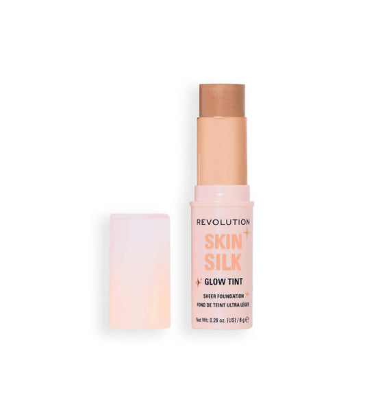 Makeup Revolution - Base de maquillaje en stick Skin Silk Glow Tint Sheer Foundation - Medium Tan Neutral