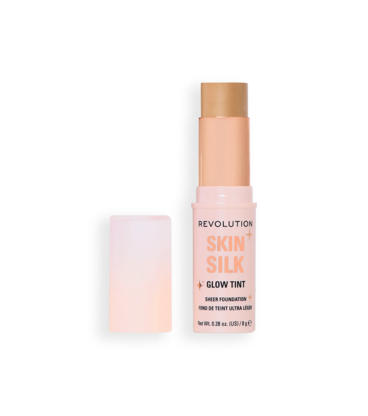 Makeup Revolution - Base de maquillaje en stick Skin Silk Glow Tint Sheer Foundation - Medium Tan Warm