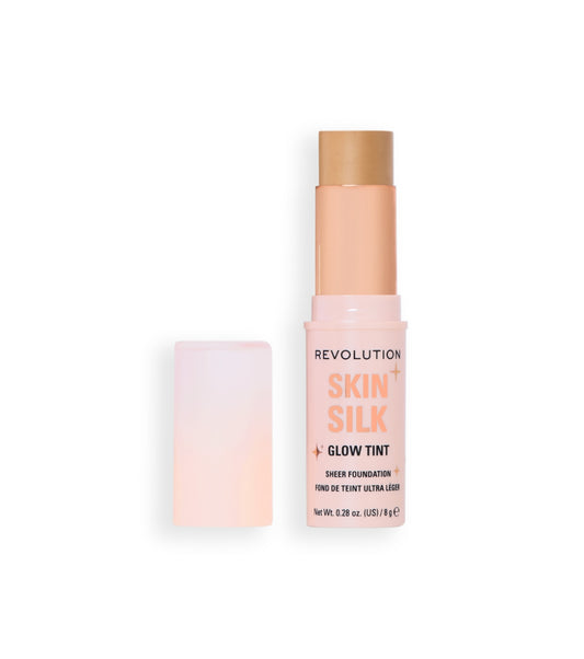 Makeup Revolution - Base de maquillaje en stick Skin Silk Glow Tint Sheer Foundation - Medium Tan Warm