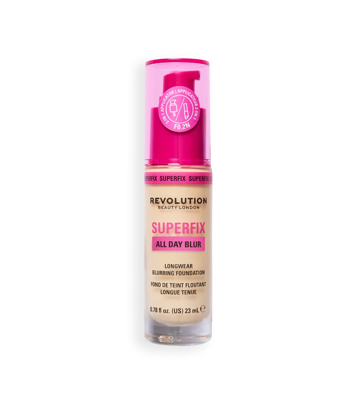 Makeup Revolution - Base de maquillaje Superfix 16H Blur - F0.2N