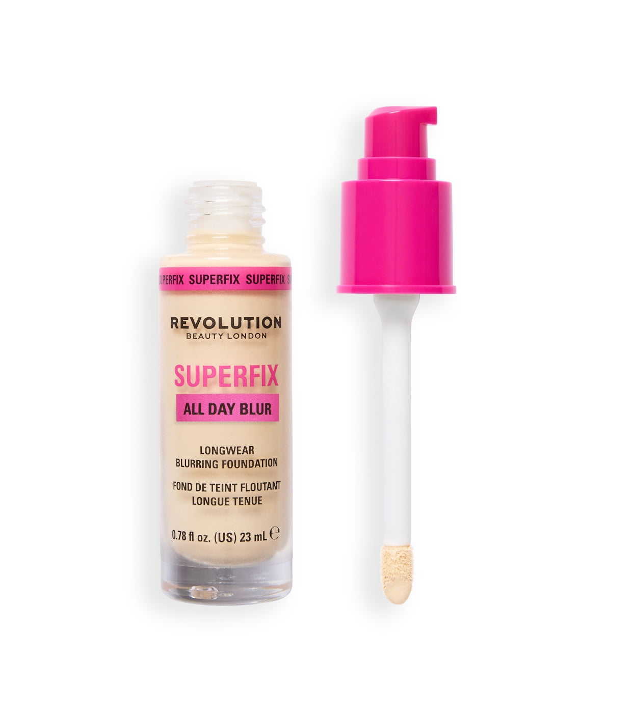 Makeup Revolution - Base de maquillaje Superfix 16H Blur - F0.2N