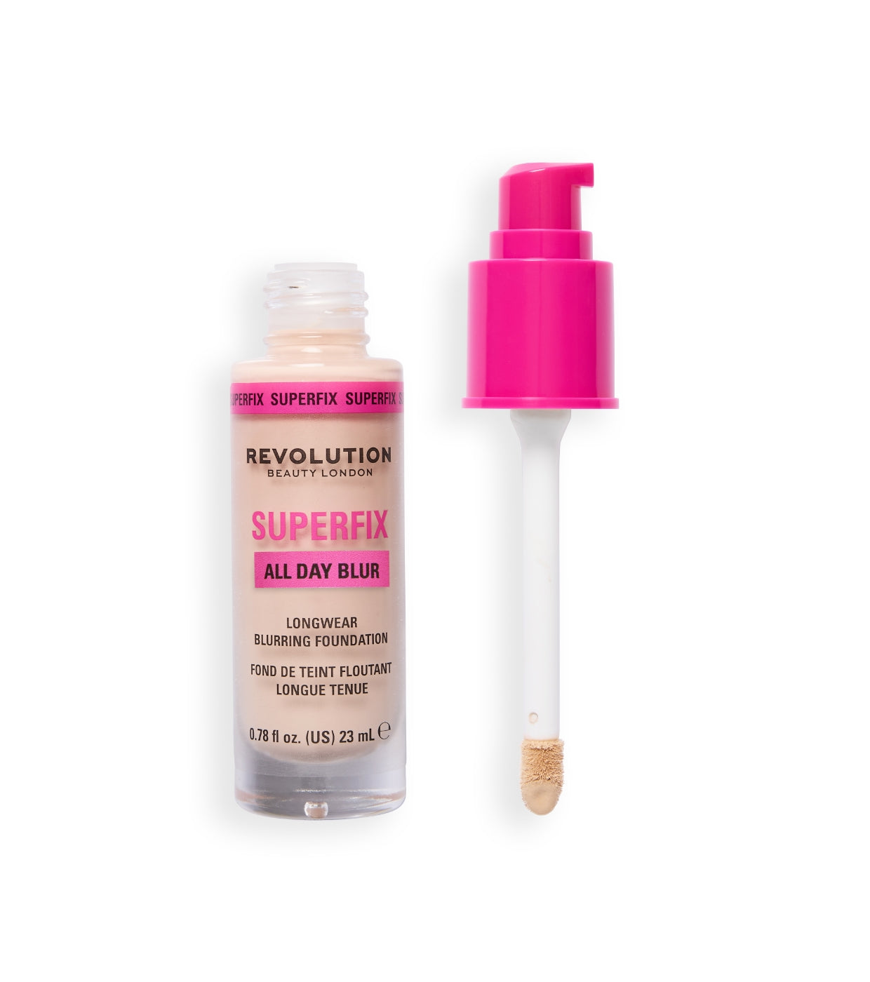 Makeup Revolution - Base de maquillaje Superfix 16H Blur - F0.5C
