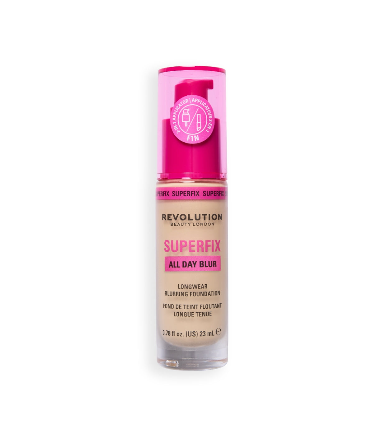 Makeup Revolution - Base de maquillaje Superfix 16H Blur - F1N