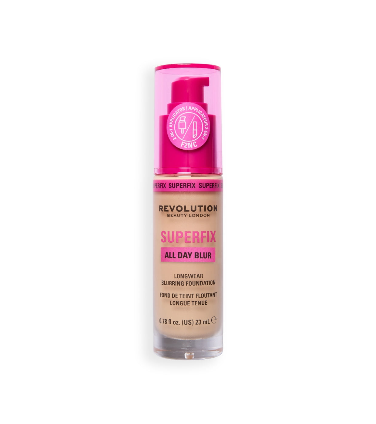 Makeup Revolution - Base de maquillaje Superfix 16H Blur - F2NC