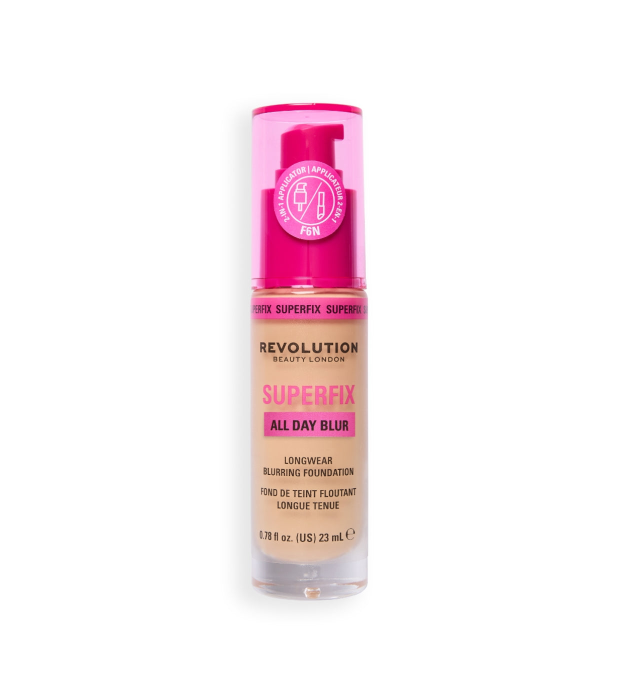 Makeup Revolution - Base de maquillaje Superfix 16H Blur - F6N