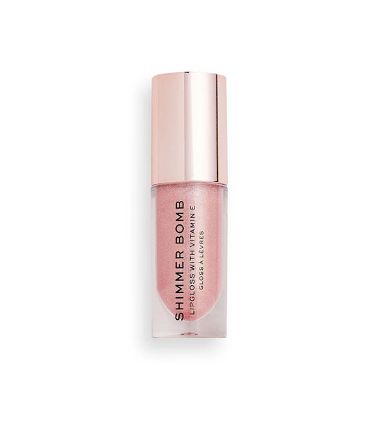 Makeup Revolution - Brillo de labios con Shimmer Bomb - Shimmer Nude