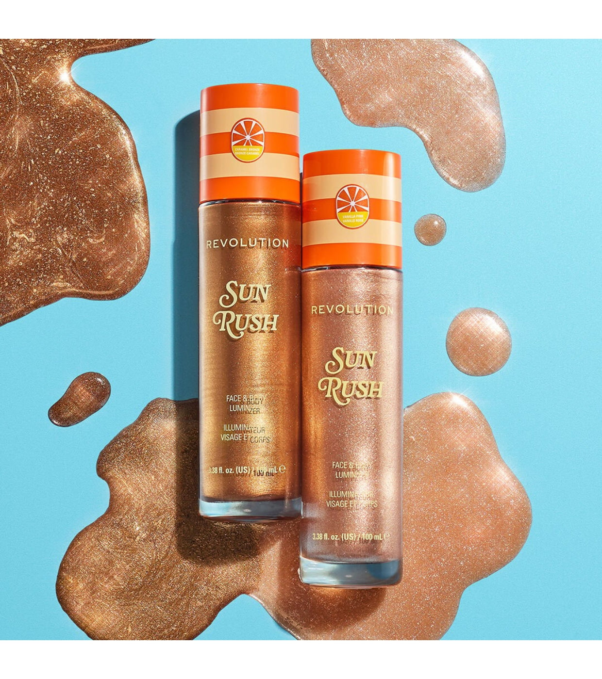 Makeup Revolution - *Club Riviera* - Iluminador corporal Sun Rush - Vanilla Pink