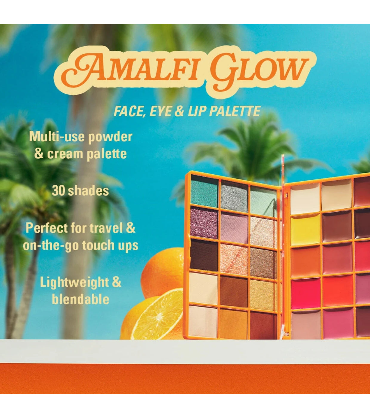Makeup Revolution - *Club Riviera* - Paleta multiusos para rostro, ojos y labios Amalfi Glow