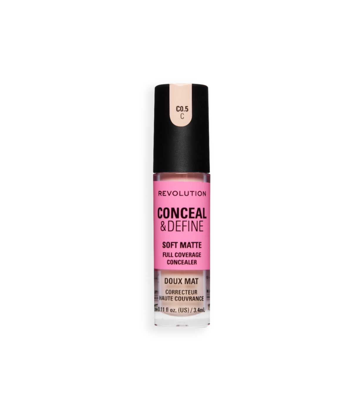 Makeup Revolution - Corrector líquido Conceal & Define Soft Matte - C0.5C
