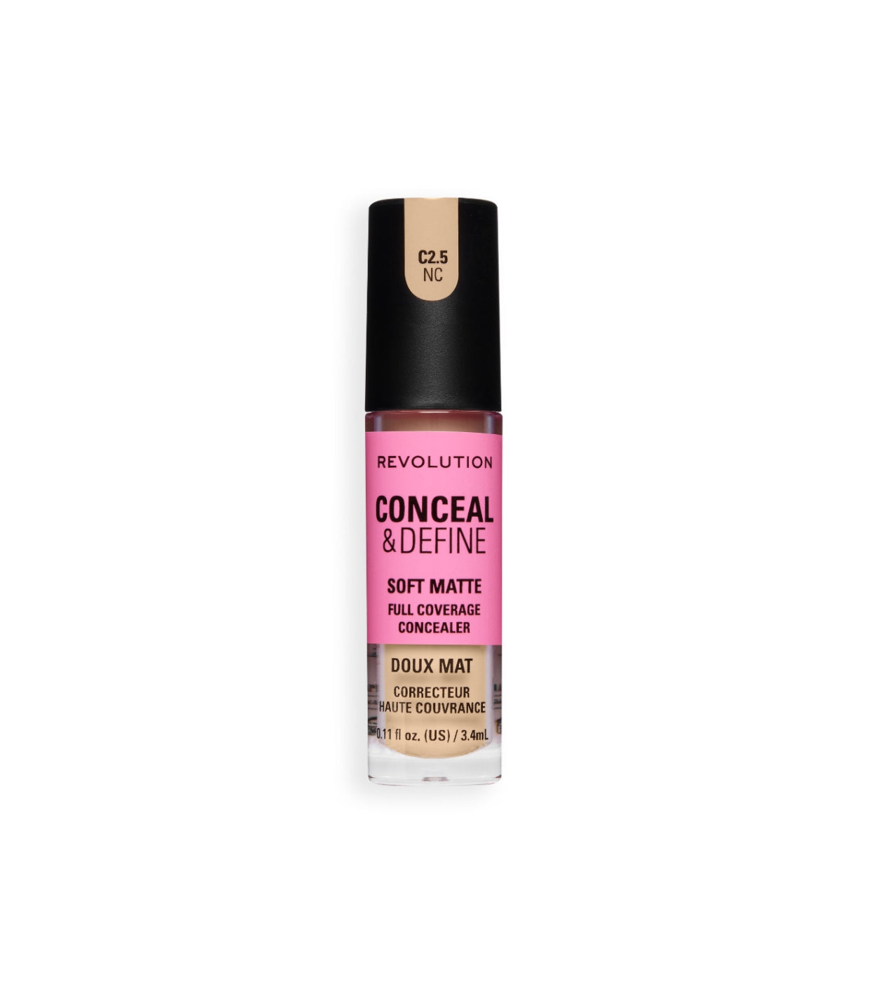 Makeup Revolution - Corrector líquido Conceal & Define Soft Matte - C2.5N