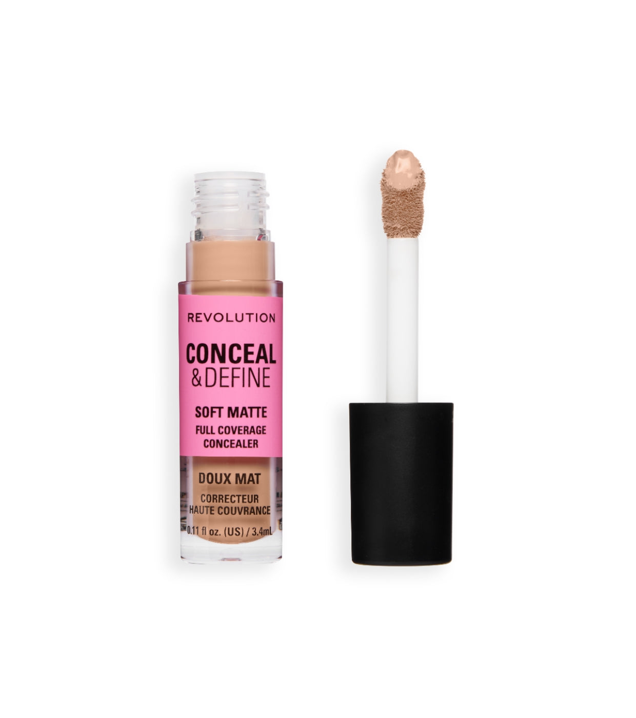 Makeup Revolution - Corrector líquido Conceal & Define Soft Matte - C4C