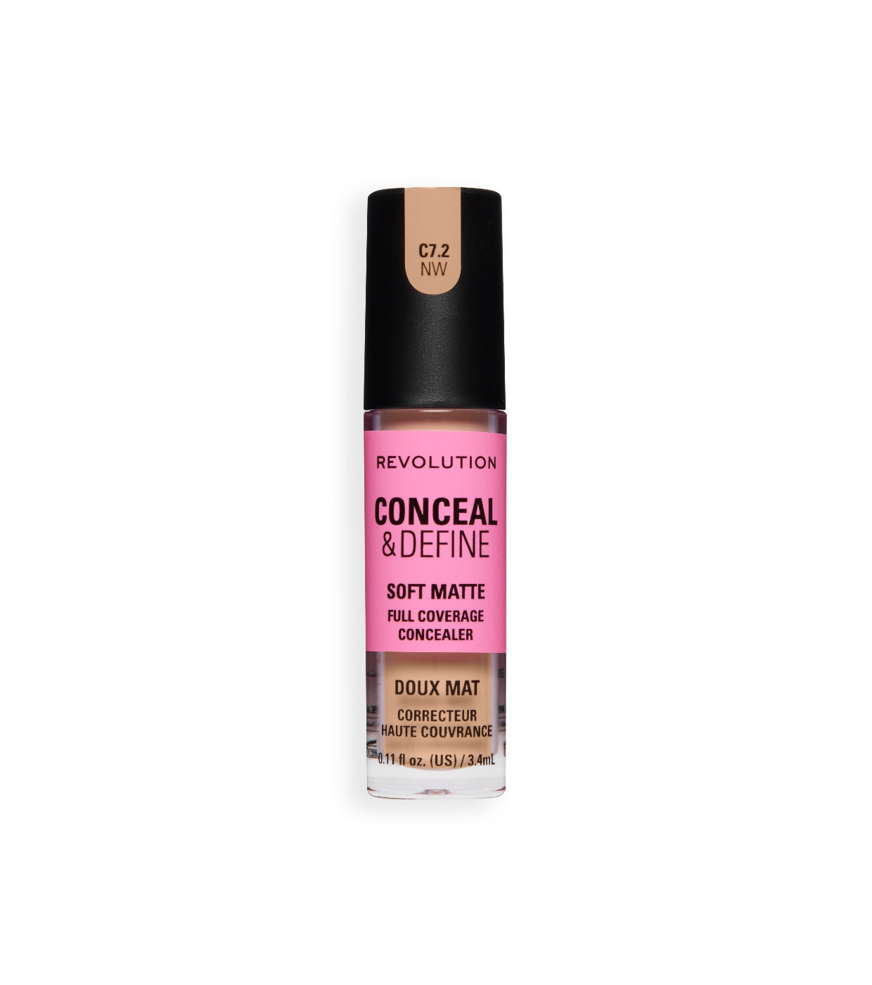 Makeup Revolution - Corrector líquido Conceal & Define Soft Matte - C7.2NW