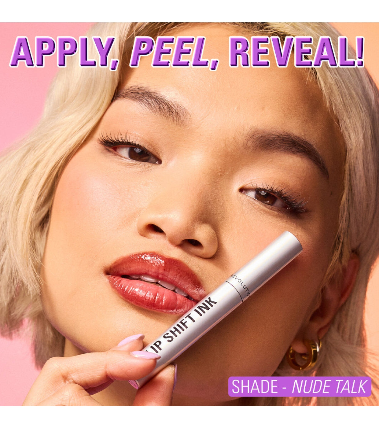 Makeup Revolution - Delineador de labios Lip Shift Ink Peel Off - Rose Inked