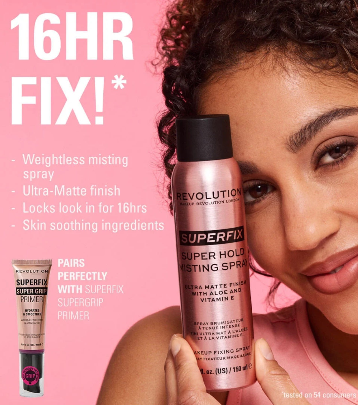 Makeup Revolution - Fijador del maquillaje en spray Superfix Super Hold Ultra Matte - 75ml