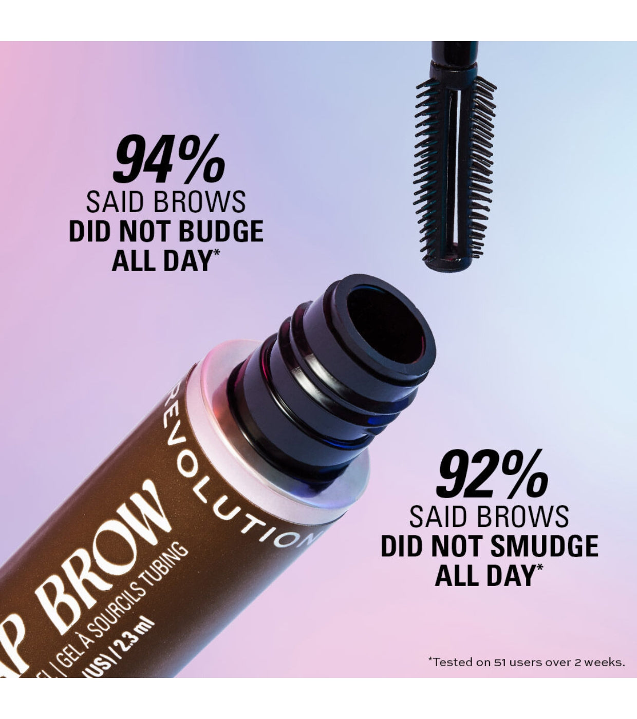Makeup Revolution - Wrap Brow Gel - Dark Brown