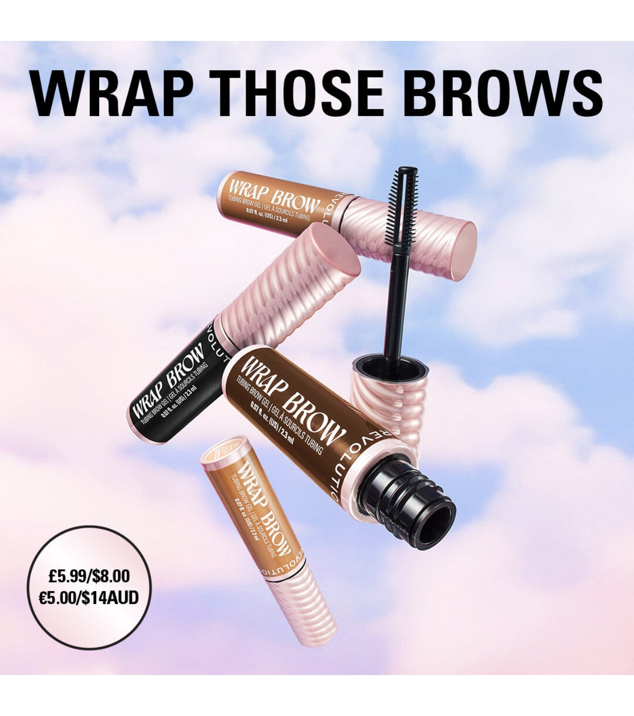 Makeup Revolution - Wrap Brow Gel - Dark Brown