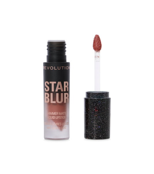 Makeup Revolution - Labial líquido mate con shimmer Star Blur - Frosted Petal