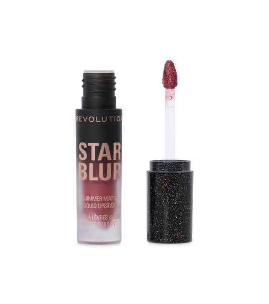 Makeup Revolution - Labial líquido mate con shimmer Star Blur - Moonlit Rose
