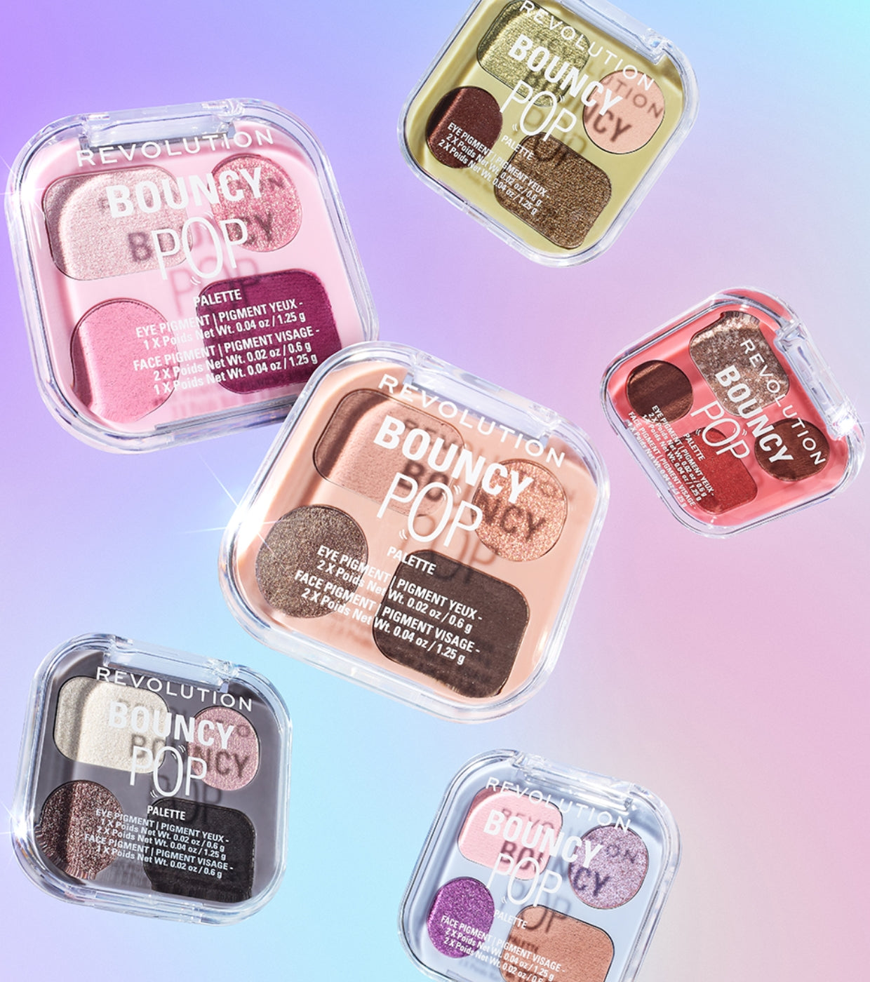 Makeup Revolution - Mini paleta de sombras Bouncy Pop - Moonlight