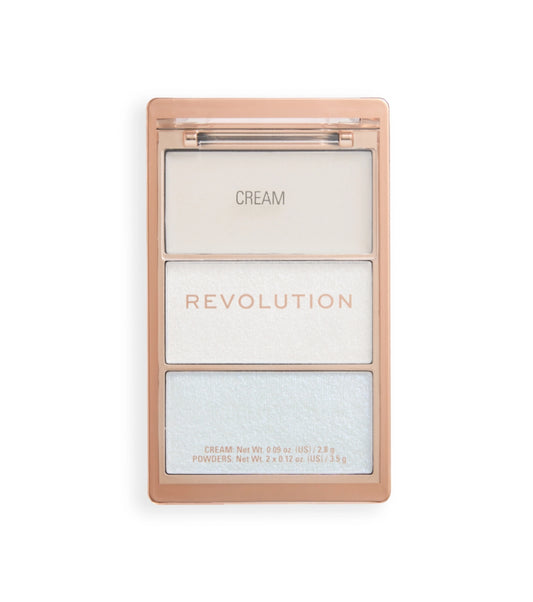 Makeup Revolution - Paleta de Iluminadores Highlight Icon - White Wishes