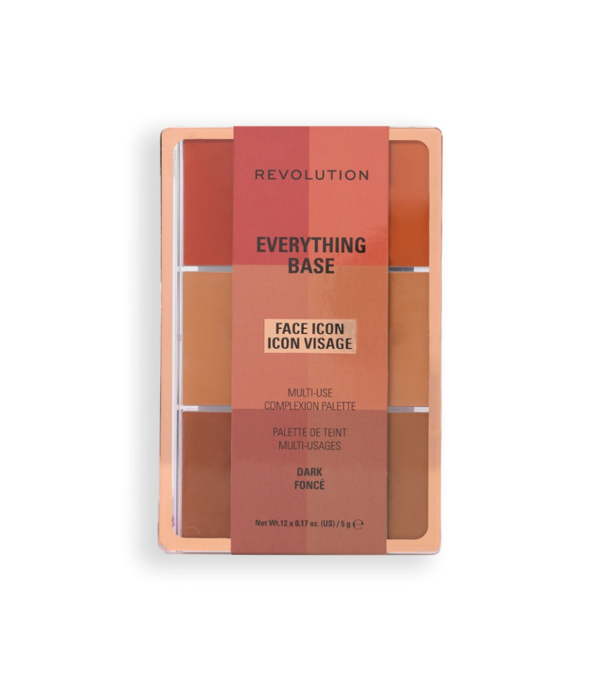 Makeup Revolution - Paleta de rostro Everything Base Face Icon Complexion - Dark