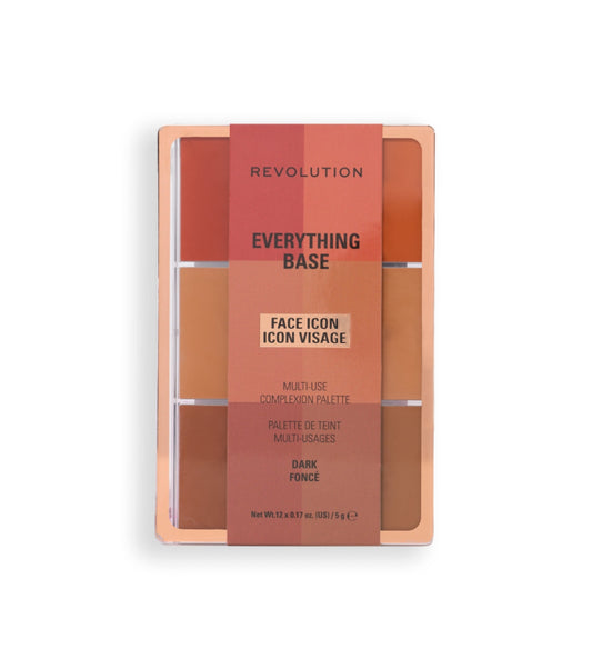 Makeup Revolution - Paleta de rostro Everything Base Face Icon Complexion - Dark