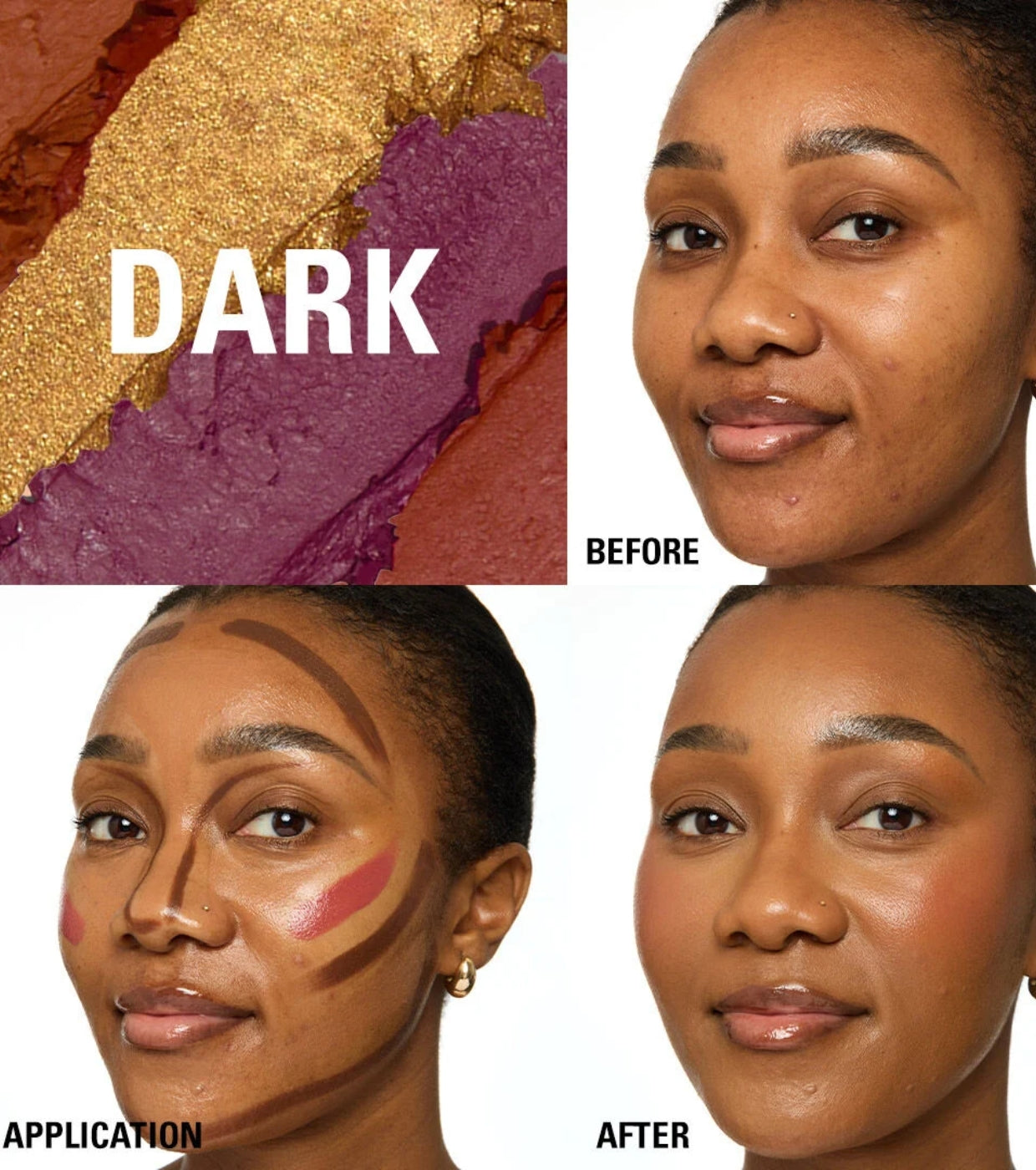 Makeup Revolution - Paleta de rostro Everything Base Face Icon Complexion - Dark