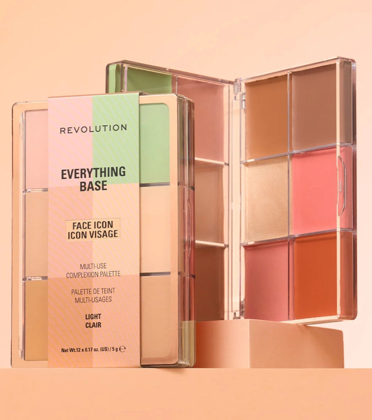 Makeup Revolution - Paleta de rostro Everything Base Face Icon Complexion - Light