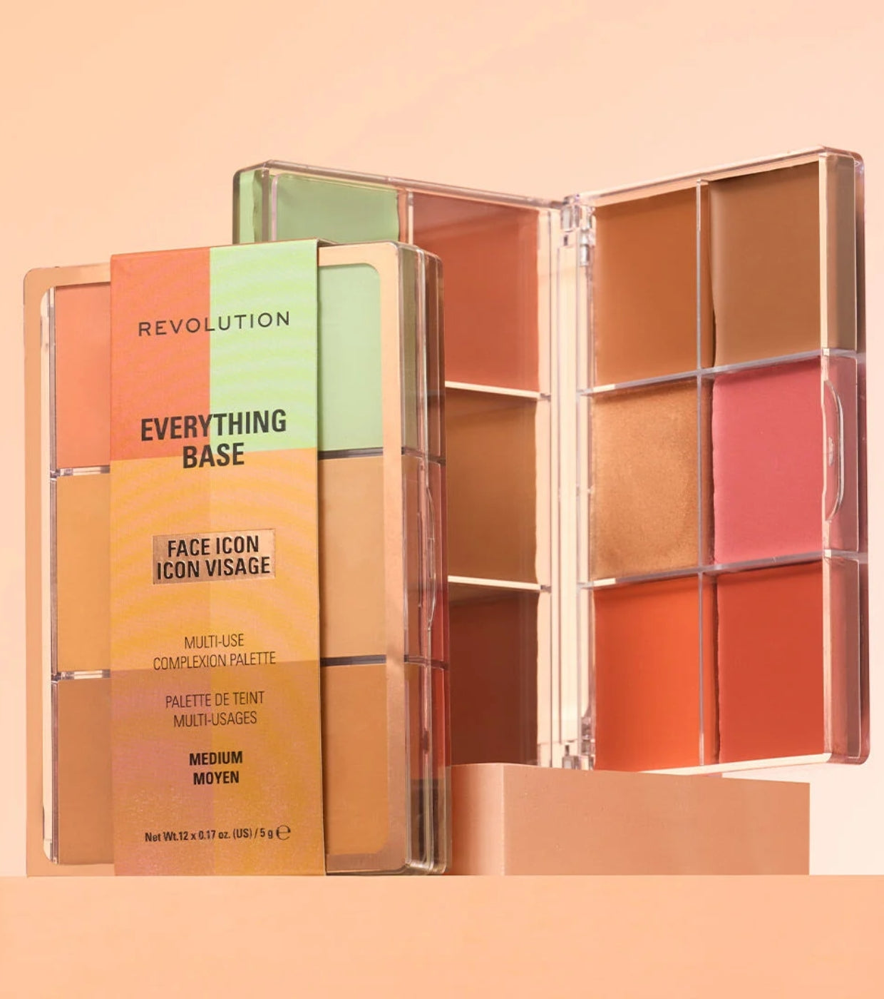 Makeup Revolution - Paleta de rostro Everything Base Face Icon Complexion - Medium