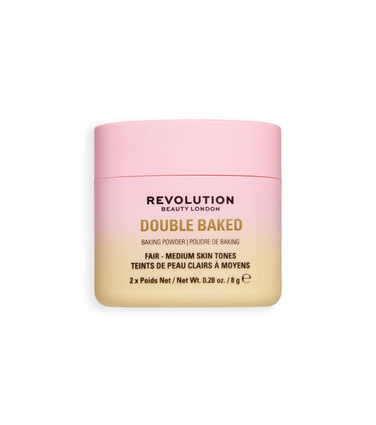 Makeup Revolution - Polvos sueltos Double Baked - Fair to Medium