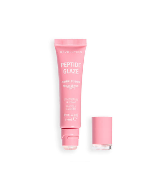 Makeup Revolution - Tinta labial com sérum Peptide Glaze - Strawberry & Cream