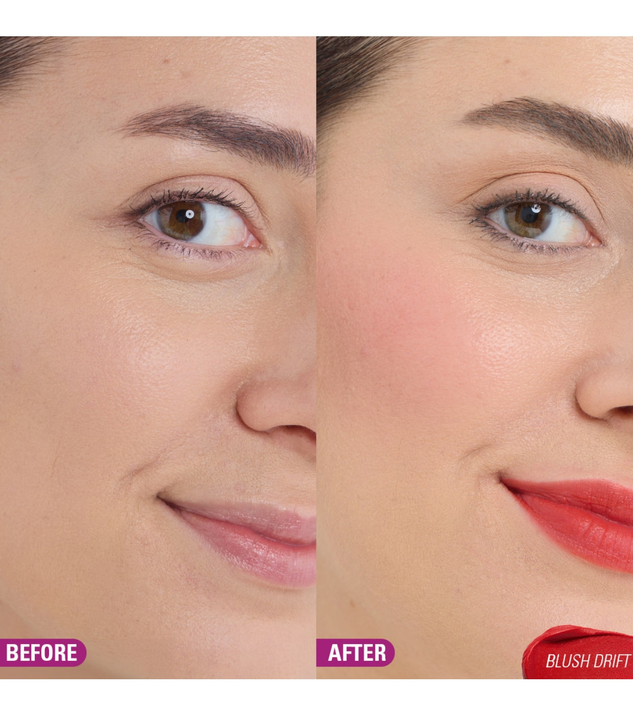 Makeup Revolution - Tinte para mejillas y labios Bouncy Pudding - Brush Drift