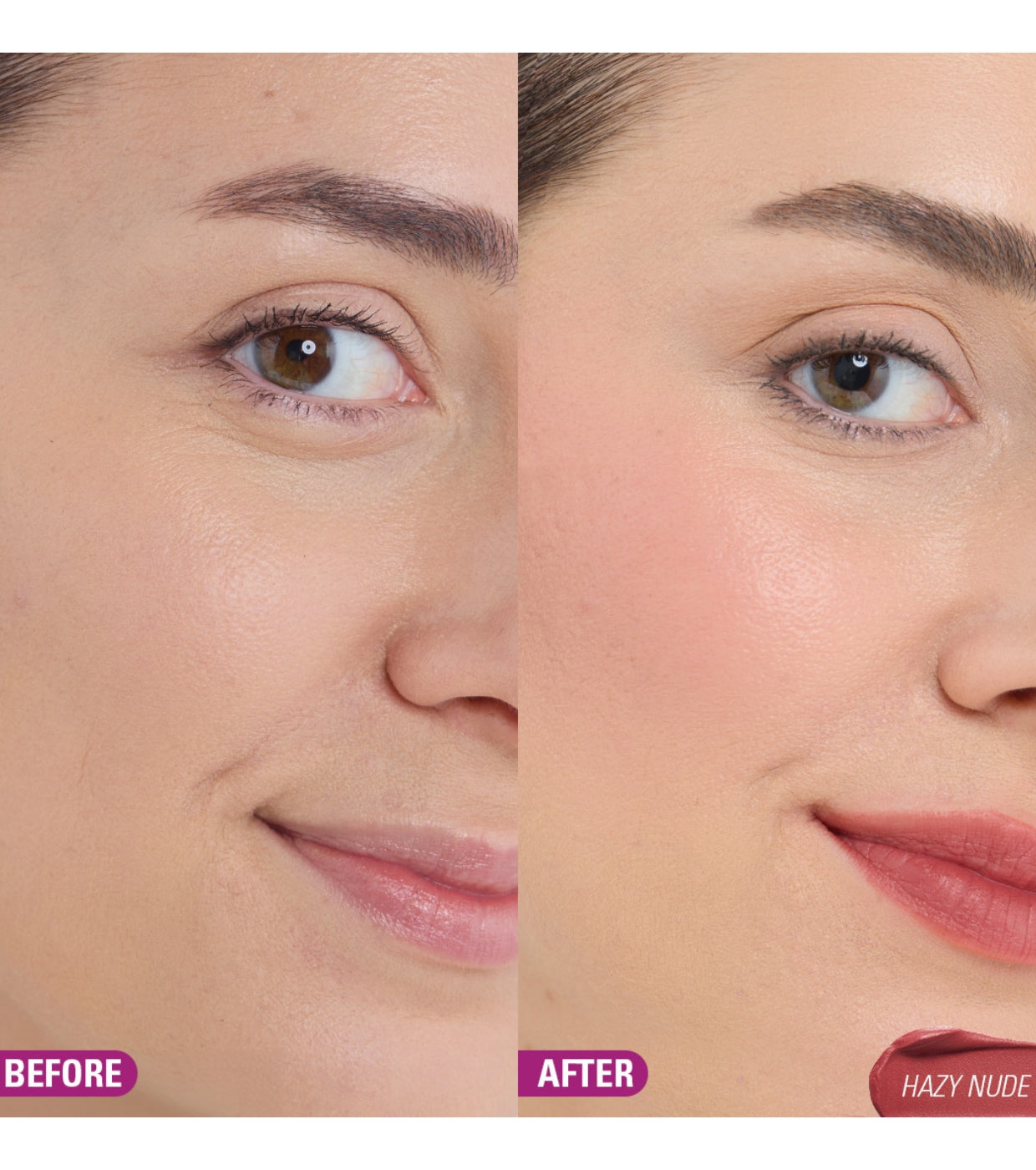 Makeup Revolution - Tinte para mejillas y labios Bouncy Pudding - Hazy Nude