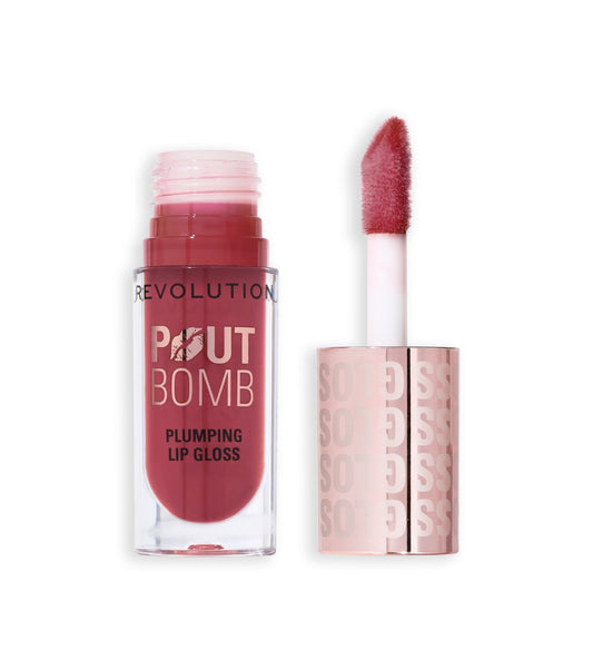 Revolution - Brillo de labios voluminizador Pout Bomb - Mauve Pink