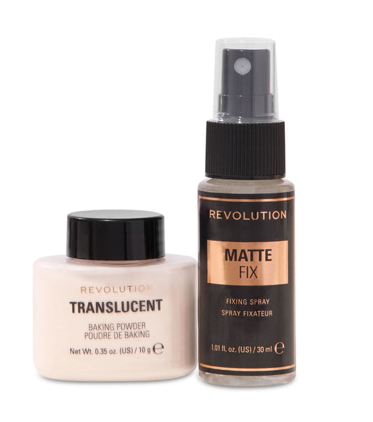 Revolution - Dúo fijador de maquillaje Mini Matte Heroes