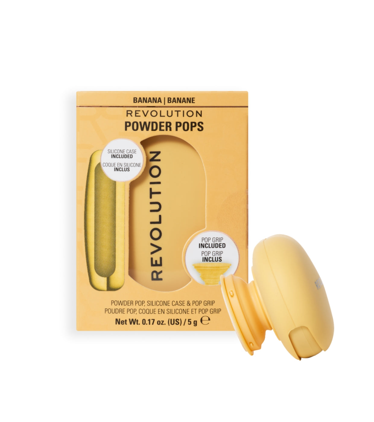 Makeup Revolution - Polvos compactos   Agarre adhesivo para el móvil Powder Pops - Banana