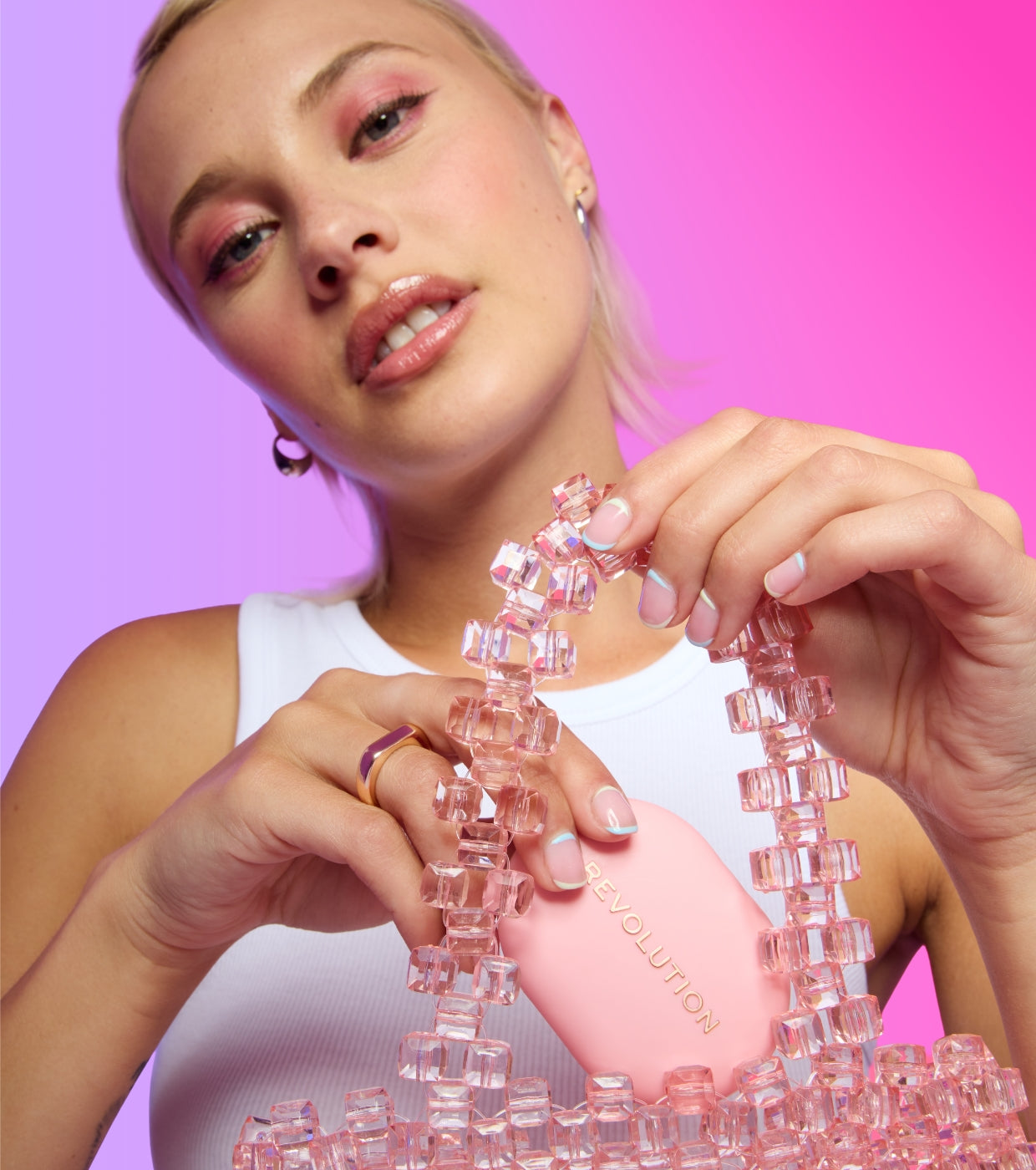 Makeup Revolution - Polvos compactos   Agarre adhesivo para el móvil Powder Pops - Rose