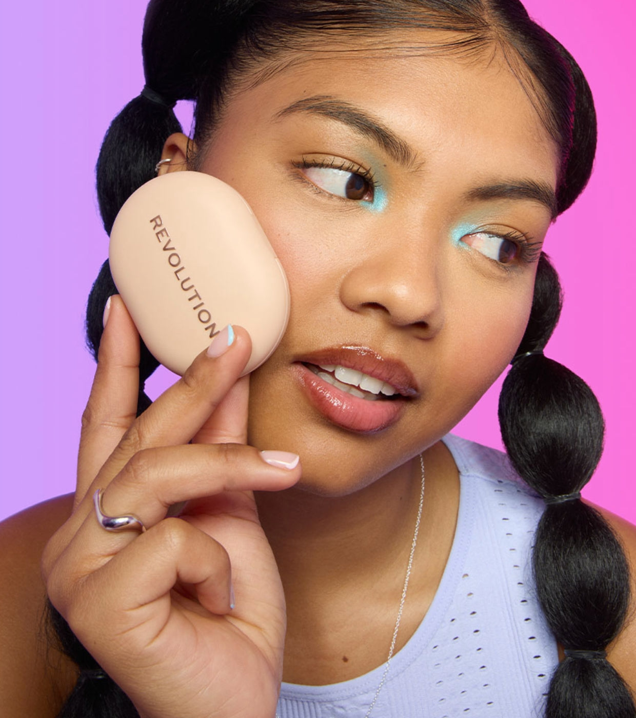 Makeup Revolution - Polvos compactos Powder Pops Instant Blur - Peach