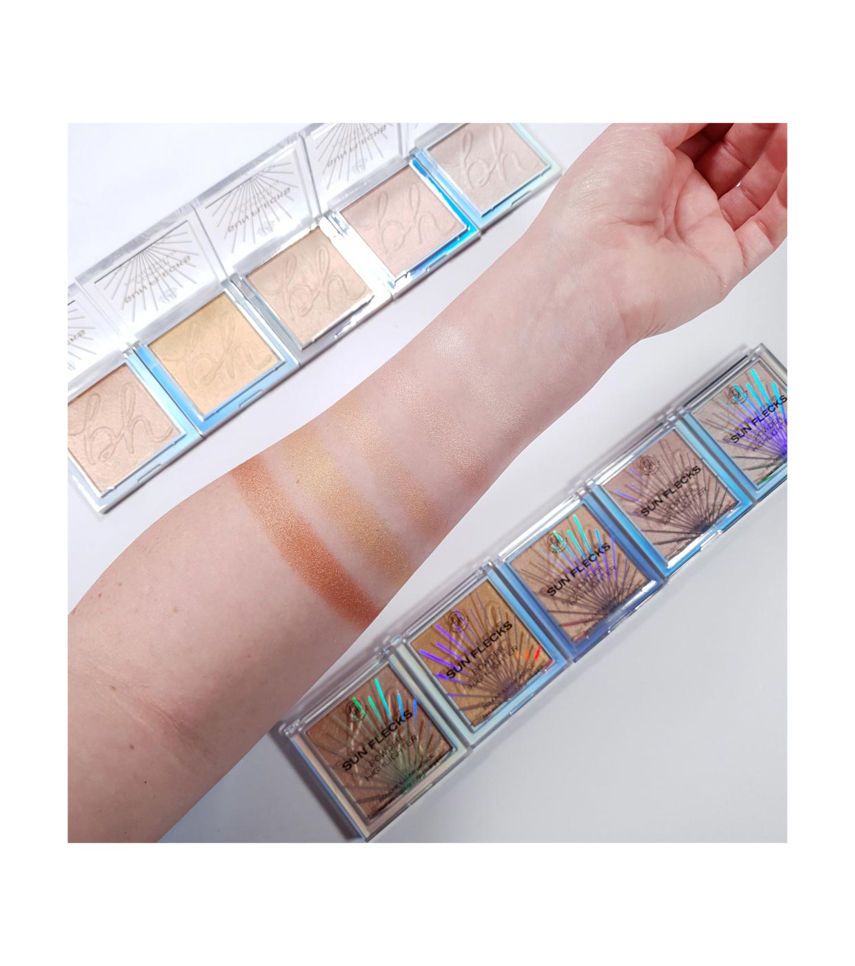 BH Cosmetics - Iluminador en polvo Sun Flecks Highlight - Golden State