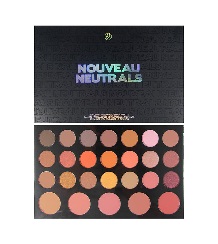 BH Cosmetics - Paleta de sombras y coloretes - Noveau Neutrals