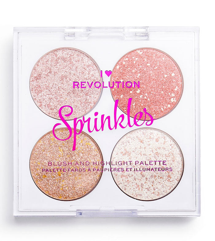 I Heart Revolution- Paleta de coloretes e iluminadores Sprinkles - Ice Cream Sundae