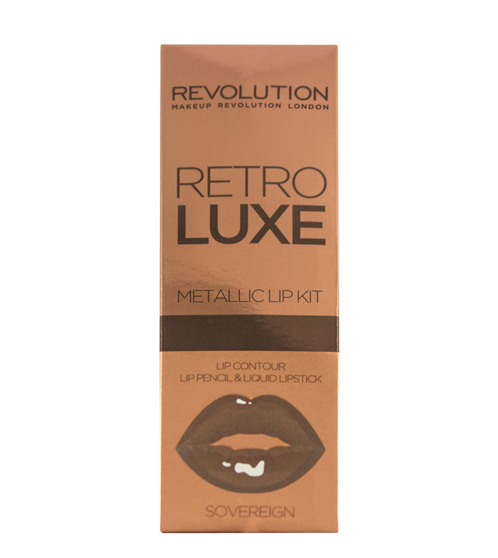 Makeup Revolution - Metallic Lip Kit Retro Luxe - Sovereign