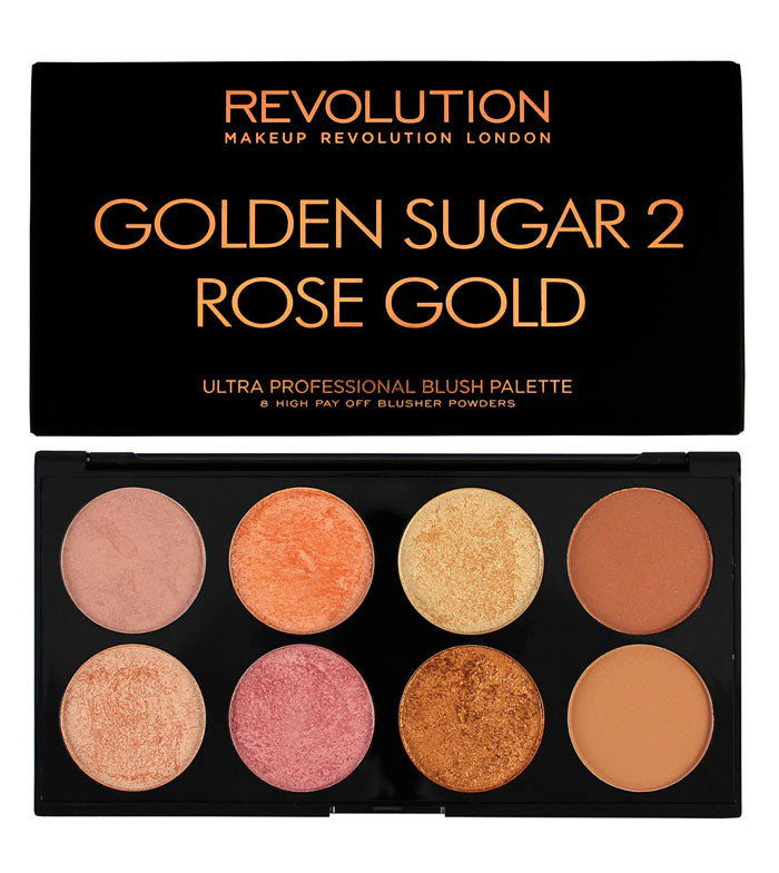 Makeup Revolution - Paleta de coloretes y contorno Ultra - Golden Sugar 2