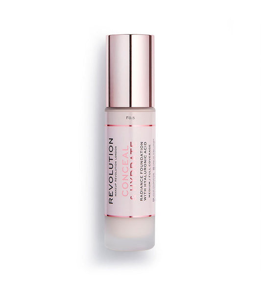 Revolution - Base de maquillaje Conceal & Hydrate - F0.5
