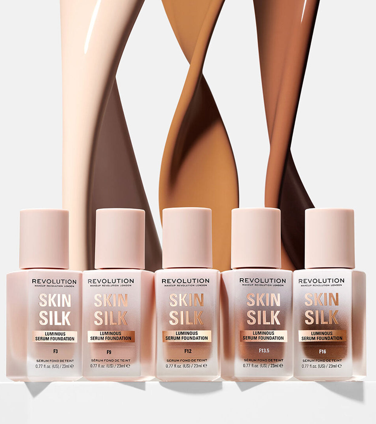 Revolution - Base de maquillaje Skin Silk Serum Foundation - F3