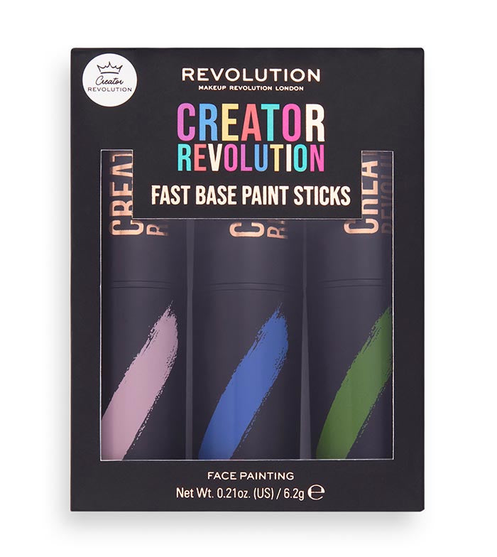 Revolution - *Creator* - Maquillaje artístico en sticks Fast Base Paint Sticks - Rosa, azul y verde