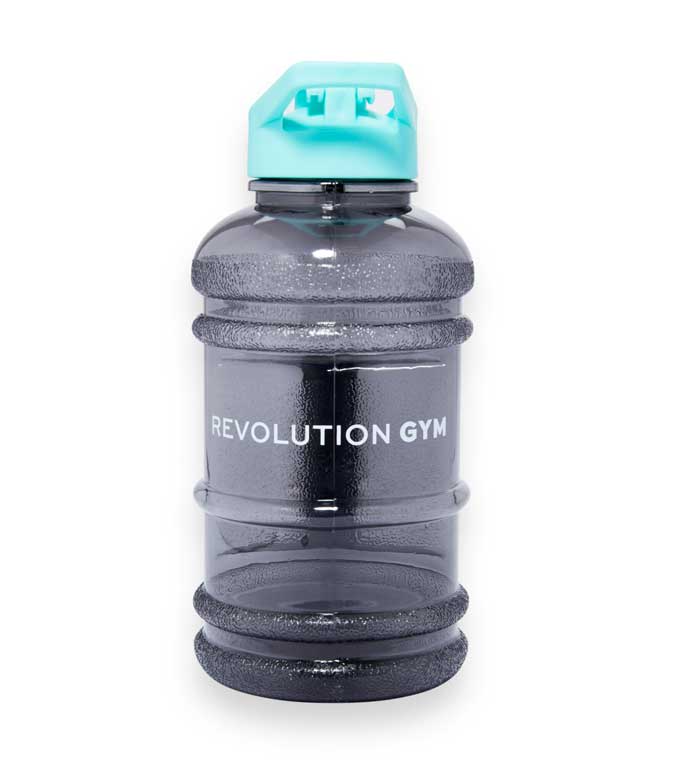Revolution Gym - Botella de agua negra 1L