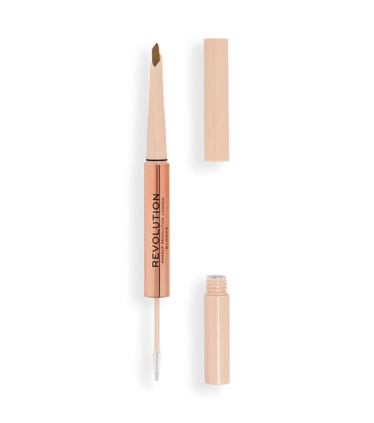 Revolution - Lápiz de cejas Fluffy Brow Filter Duo - Blonde