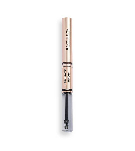 Revolution - Lápiz y gel para cejas Laminate Brow - Dark Brown