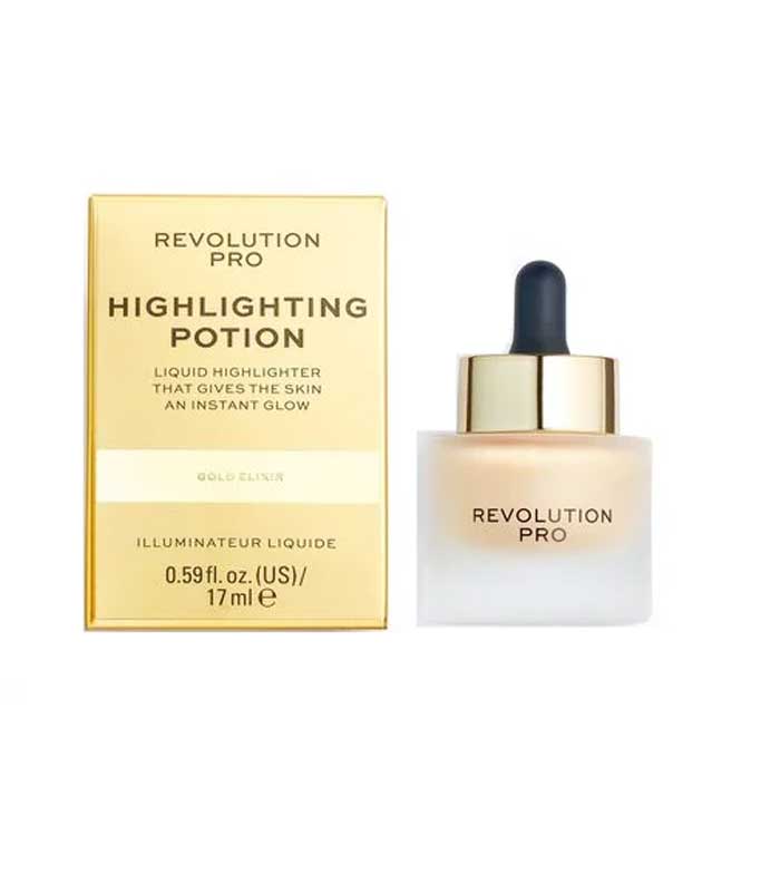 Revolution Pro - Iluminador líquido Highlighting Potion - Gold Elixir